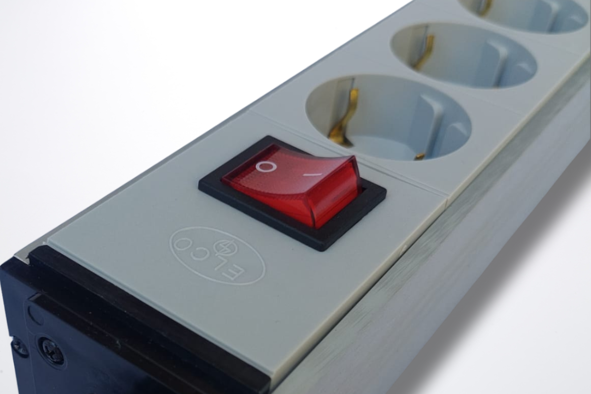 Modularne priključnice u aluminijumskom kućištu - prekidač