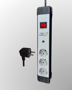 Priključnice sa prenaponskom zaštitom, provodnikom, prekidačem i 3 utična mesta