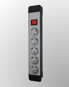 Modularna priključnica bez provodnika, sa prekidačem i 5 utičnih mesta