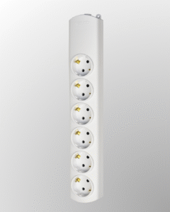 Model elipsa bez provodnika, bela, bez prekidača i sa 6 utičnih mesta